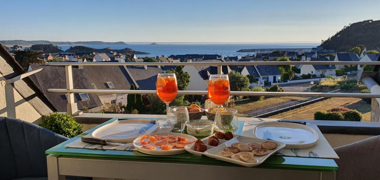 Appartement Bretagne Vue Mer Exceptionnelle Sur Les Hauts D'Erquy Au Calme ! Et Au Pied Du Gr34 Eksteriør bilde